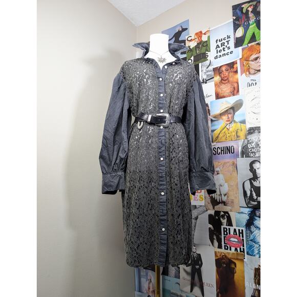 POL Grey Lace Dress - Picture 1 of 6